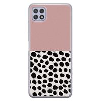 Samsung Galaxy A22 5G siliconen hoesje - Pink dots Samsung Galaxy A22 5G siliconen hoesje - Pink dots