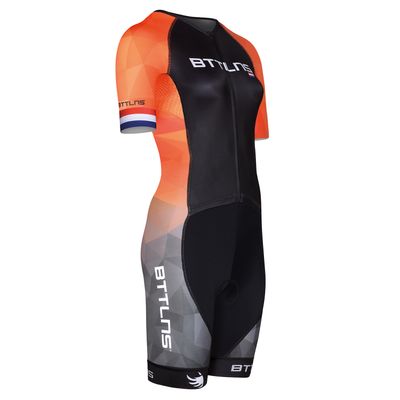 BTTLNS Typhon 2.0 SE trisuit korte mouw oranje dames M