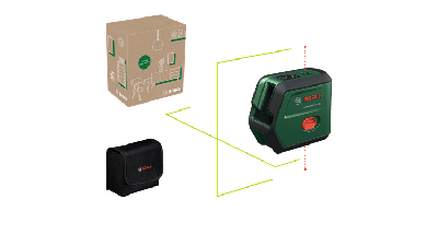 Bosch Groen AdvancedLevel 2G Kruislijnlaser | Geïntegreerde Li-ion batterij + Opbergetui - 0603663GZ0