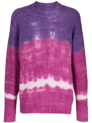 MARANT pull Henley à motif tie dye - Violet