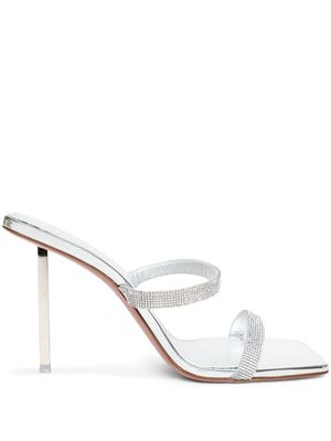 Amina Muaddi sandales Rih Slipper 95 mm - Argent