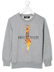 Neil Barrett Kids sweat à imprimé graphique - Gris