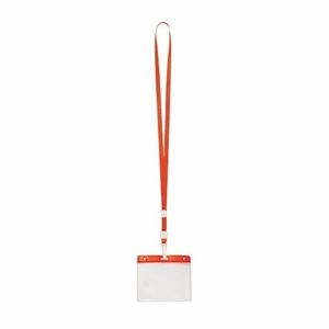 Lanyard keycord incl. naamkaartjes houder rood 11,2 x 58 cm 50 st   -