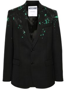 Moschino blazer à effet taches de peinture - Gris