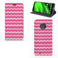 Motorola Moto G6 Hoesje met Magneet Waves Pink - thumbnail