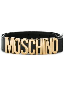 Moschino ceinture à plaque logo - Noir