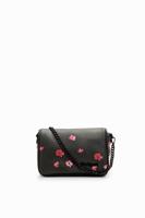 Gewatteerde schoudertas bloemen S - BLACK - U