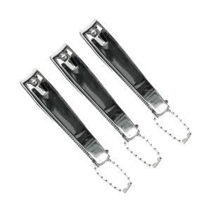 Benson Care Nagelknipper - 3x - met vijl - metaal - zilver - aan ketting - 8 cm - nagel verzorging