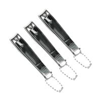 Benson Care Nagelknipper - 3x - met vijl - metaal - zilver - aan ketting - 8 cm - nagel verzorging