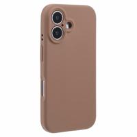 Lunso iPhone 16 Plus hoesje - Flexibel siliconen Backcover - Bruin