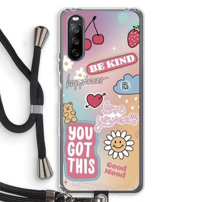 Positivity: Sony Sony Xperia 10 III Transparant Hoesje met koord