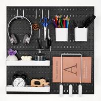 VEVOR 4x Gereedschap Muur Geperforeerde Muur Gereedschap Geperforeerde Muur Pegboard 28x28cm met Accessoires