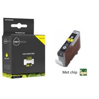 Inktmedia® - Inktcartridge - Geschikt Canon CLI-8Y inktcartridge Geel MET CHIP - Cartridge met Inkt - thumbnail