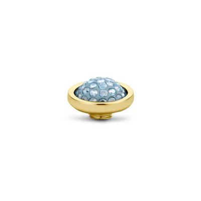 Melano Vivid Shiny Steentje Aquamarine Goud