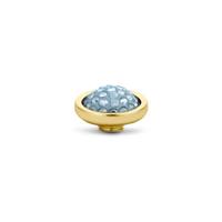 Melano Vivid Shiny Steentje Aquamarine Goud