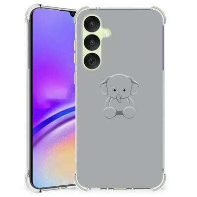 Samsung Galaxy A35 Stevig | Bumper Hoesje | Grijs Baby Olifant Samsung Galaxy A35 Stevig | Bumper Hoesje | Grijs Baby Olifant