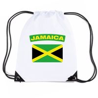 Jamaica nylon rugzak wit met Jamaicaanse vlag - thumbnail