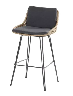 Bohemian Bar chair Natural with cushion | 4 Seasons Outdoor