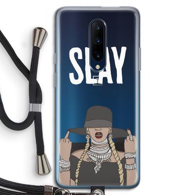 Slay All Day: OnePlus 7 Pro Transparant Hoesje met koord
