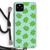 Groene blaadjes: Pixel 5a 5G Transparant Hoesje met koord