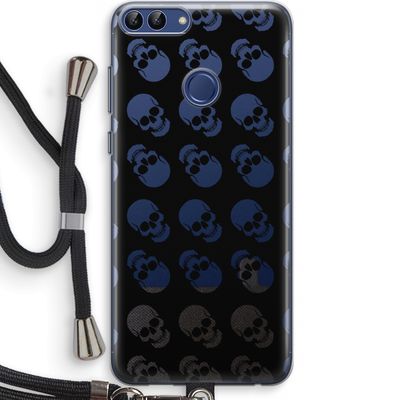 Musketon Skulls: Huawei P Smart (2018) Transparant Hoesje met koord