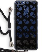 Musketon Skulls: Huawei P Smart (2018) Transparant Hoesje met koord
