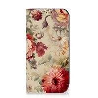 Smart Cover voor iPhone 15 Pro Bloemen - thumbnail