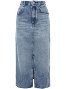 ISABEL MARANT jupe en jean Tilauria à effet délavé - Bleu