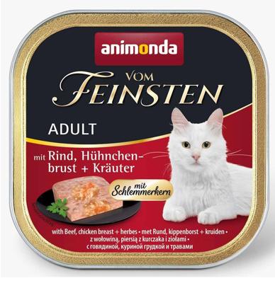 ANIMONDA Vom Feinsten Adult Beef, chicken breast and herbs - nat kattenvoer - 100g