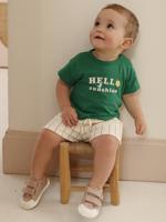 Short voor babyjongens van biologisch katoen ecru