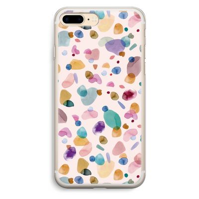 Terrazzo Memphis Pink: iPhone 7 Plus Transparant Hoesje