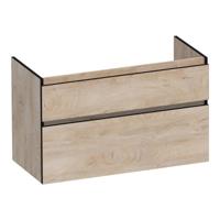 Brauer Delight Edge - Onderkast - 100 cm - met 2 Softclose Lades Greeploos en 1 Sifon Uitsparing - Forest Wheat