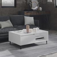 Salontafel 90x60x35 cm bewerkt hout wit