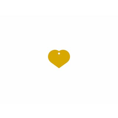 Naamplaatje Imarc Heart Geel Gouden