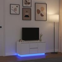 Tv-meubel met LED-verlichting 100x41x50 cm wit