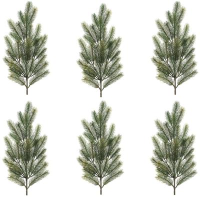 Decoris kersttak - 6x - groen - 66 cm - dennentak - kerstversiering - kerstdecoratie - kunsttak