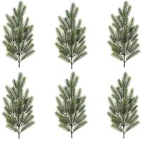 Decoris kersttak - 6x - groen - 66 cm - dennentak - kerstversiering - kerstdecoratie - kunsttak