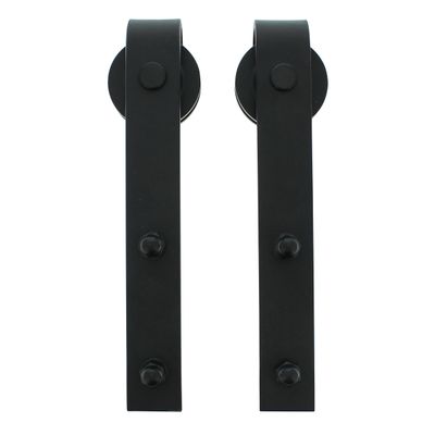 Set van 2 hangrollen recht 290 mm mat zwart