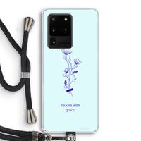 Bloom with grace: Samsung Galaxy S20 Ultra Transparant Hoesje met koord