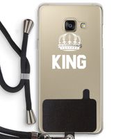 King zwart: Samsung Galaxy A3 (2016) Transparant Hoesje met koord