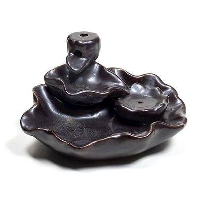 Backflow Wierook Houder Waterval Lotus Keramiek (6 cm)