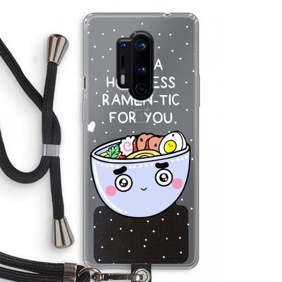 I'm A Hopeless Ramen-Tic For You: OnePlus 8 Pro Transparant Hoesje met koord