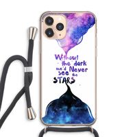 Stars quote: iPhone 11 Pro Max Transparant Hoesje met koord