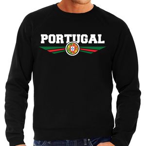 Portugal landen trui met Portugese vlag zwart voor heren 2XL  -