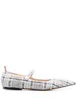 Thom Browne ballerines en tweed - Gris