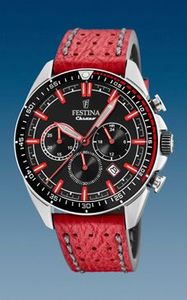 Horlogeband Festina F20377-5 Leder Rood 22mm