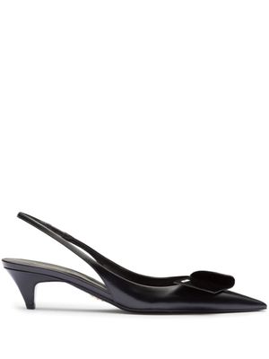 Prada escarpins en cuir 60 mm - Noir