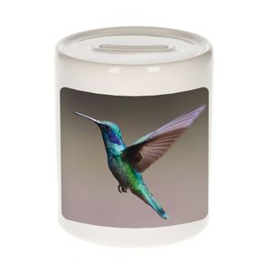 Foto kolibrie vogel vliegend spaarpot 9 cm - Cadeau vogels liefhebber
