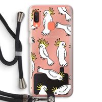 Papegaai: Samsung Galaxy A20e Transparant Hoesje met koord