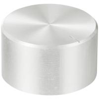 TRU COMPONENTS TC-11696504 Draaiknop Met knopmarkering Zilver (Ø x h) 30 mm x 17 mm Aluminium, Plastic 1 stuk(s) - thumbnail